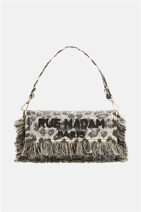 Rue Madam Bolso de hombro leopardo Casablanca