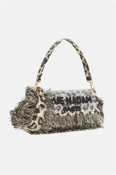 Rue Madam Bolso de hombro leopardo Casablanca