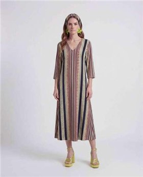 Parole Vestido largo estampado bambú