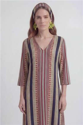 Parole Vestido largo estampado bambú