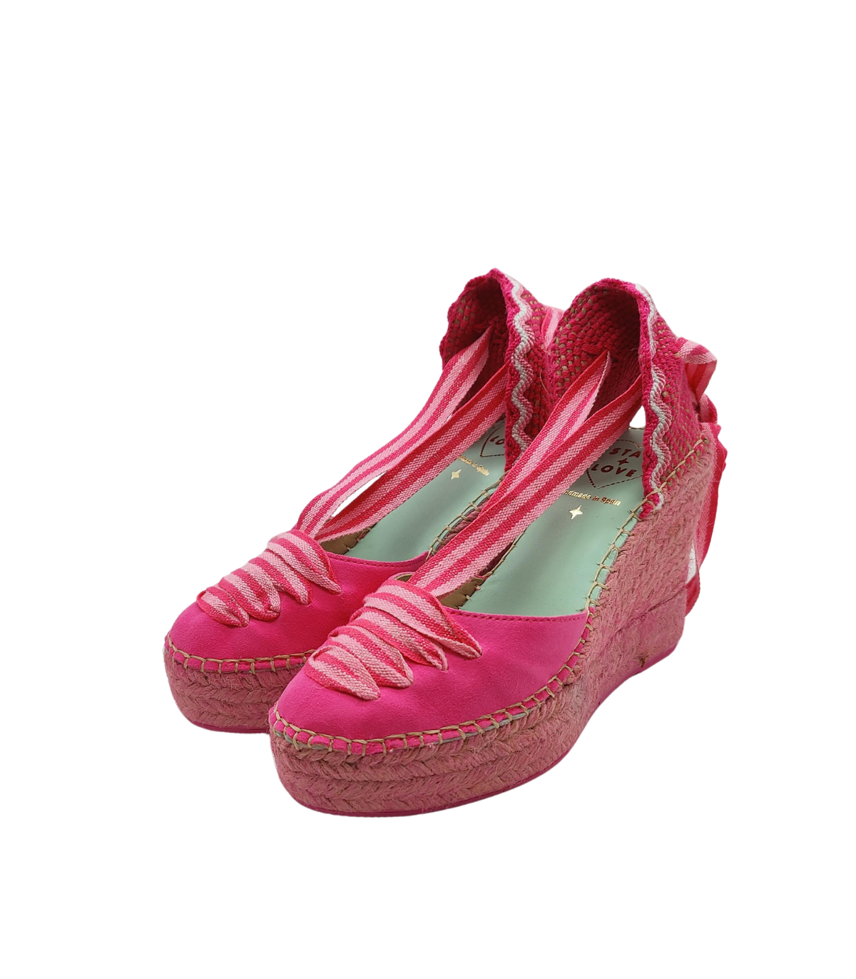 Star Love Cuña fucsia con cinta a contraste