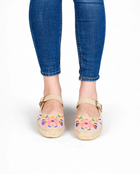 Star Love Cuña baja con bordado fluor