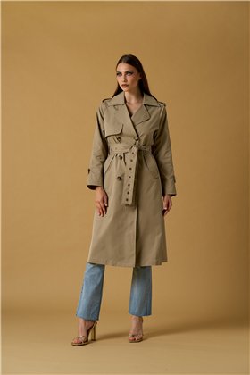 Nosecrets Gabardina color camel con pedrería