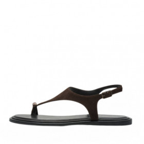 Tamaris Sandalia dedo marrón con adorno bronce