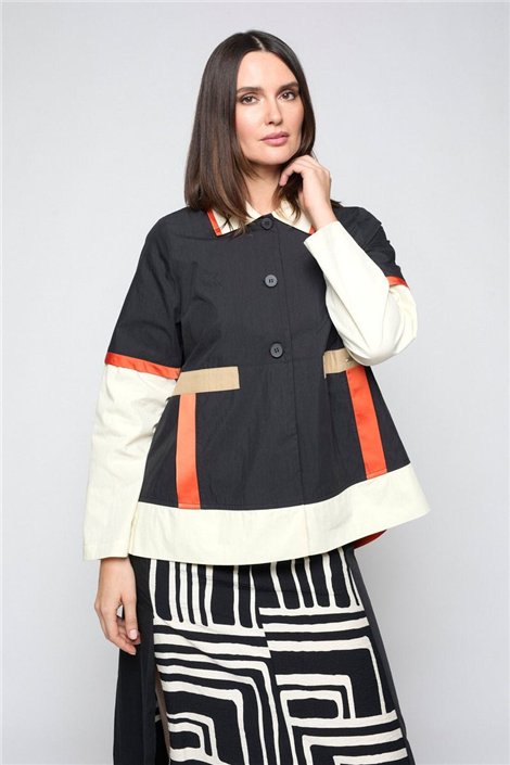 Mercedes De Miguel Falda Mitxoleta negra estampada