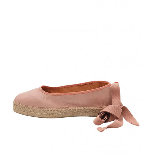 Vosso Moda Cuña plana rosa con lazada