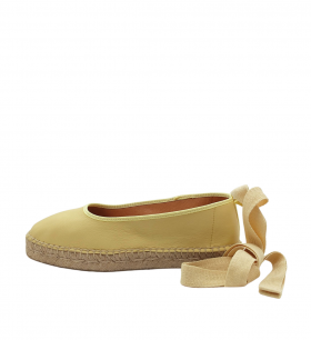 Vosso Moda Cuña baja vainilla con lazada