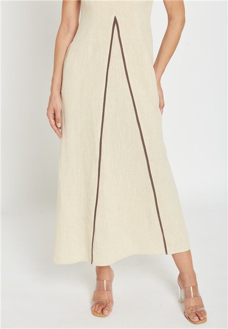 Be Sunset Vestido Naciente de lino con detalle lurex