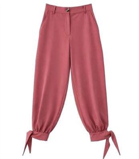 Parole Pantalón globo rosa viejo con lazada