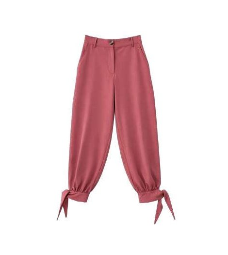 Parole Pantalón globo rosa viejo con lazada