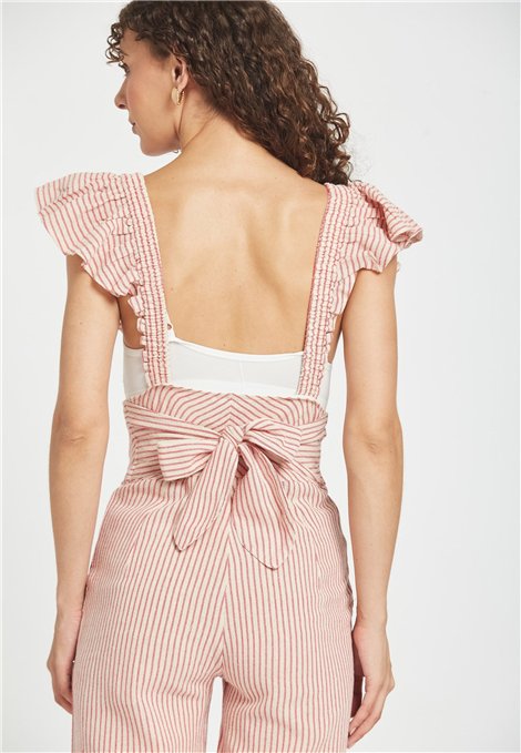 Be Sunset Mono de rayas con nido de abeja