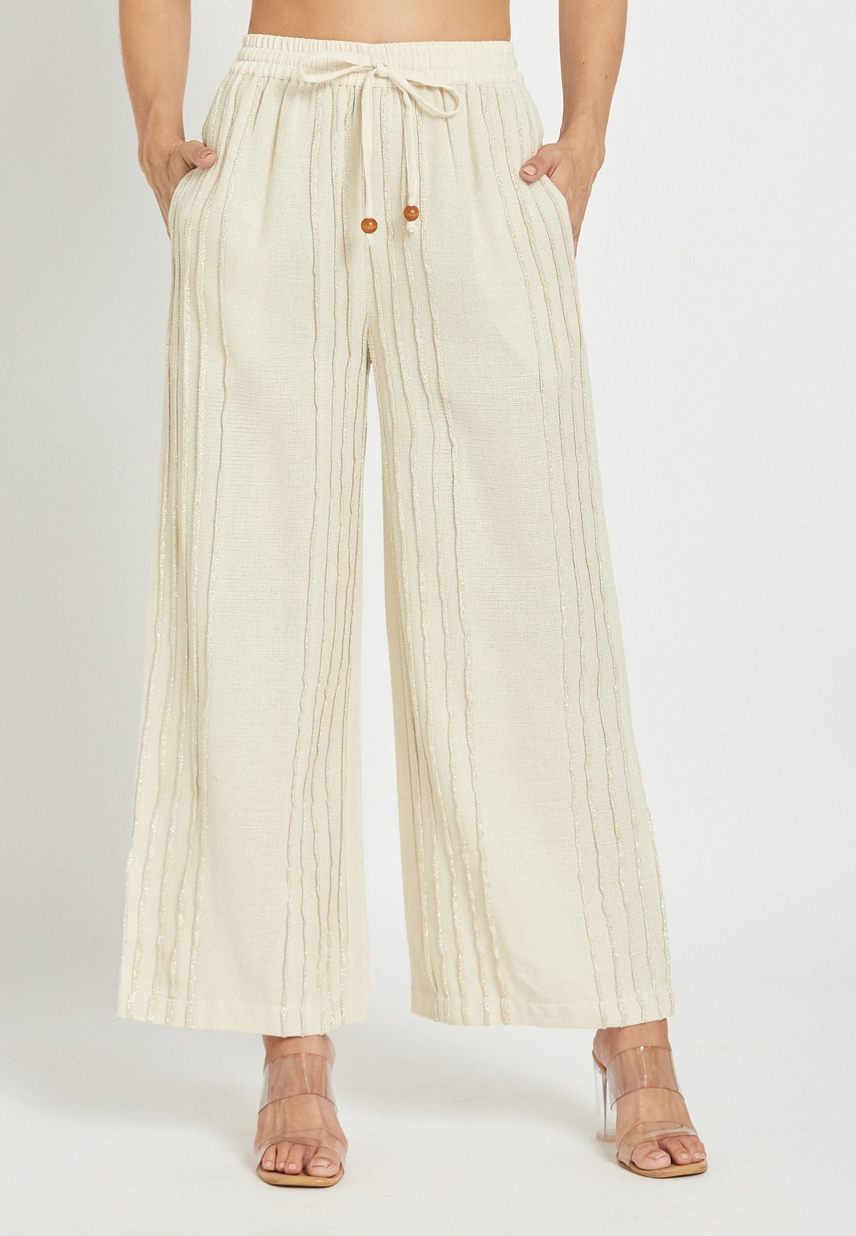 Be Sunset Pantalón Mariluz con vivos lurex