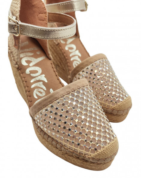 Vidorreta Cuña color crudo rejilla cristal