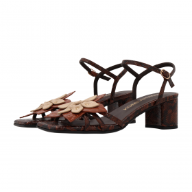 Noa Harmon Sandalia marrón flor Azami