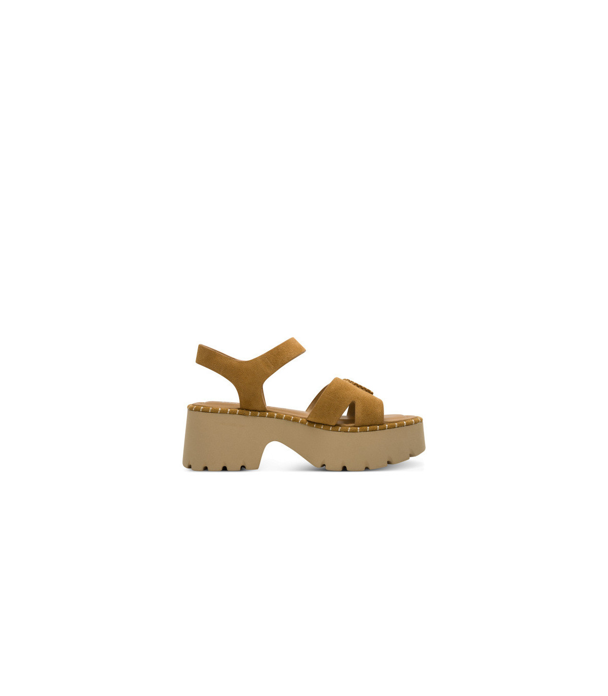 Tamaris Sandalia de ante con plataforma