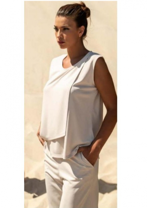 Scusi Blusa envolvente con asimetría