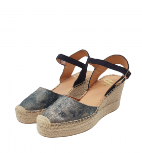 Vosso Moda Cuña en tejido glitter marino