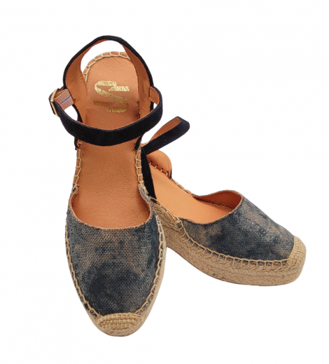 Vosso Moda Cuña en tejido glitter marino