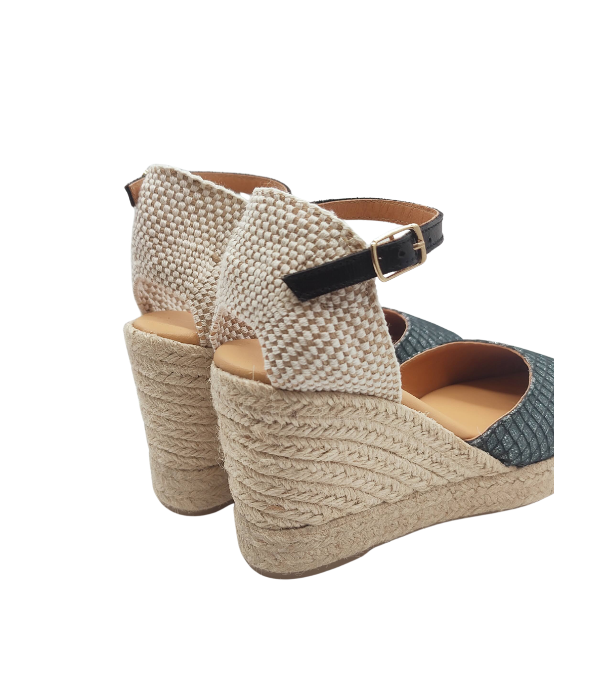 Vosso Moda Cuña en tejido glitter con hilada marino