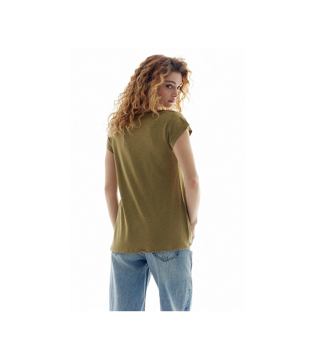 BSB Camiseta verde cuello de pico
