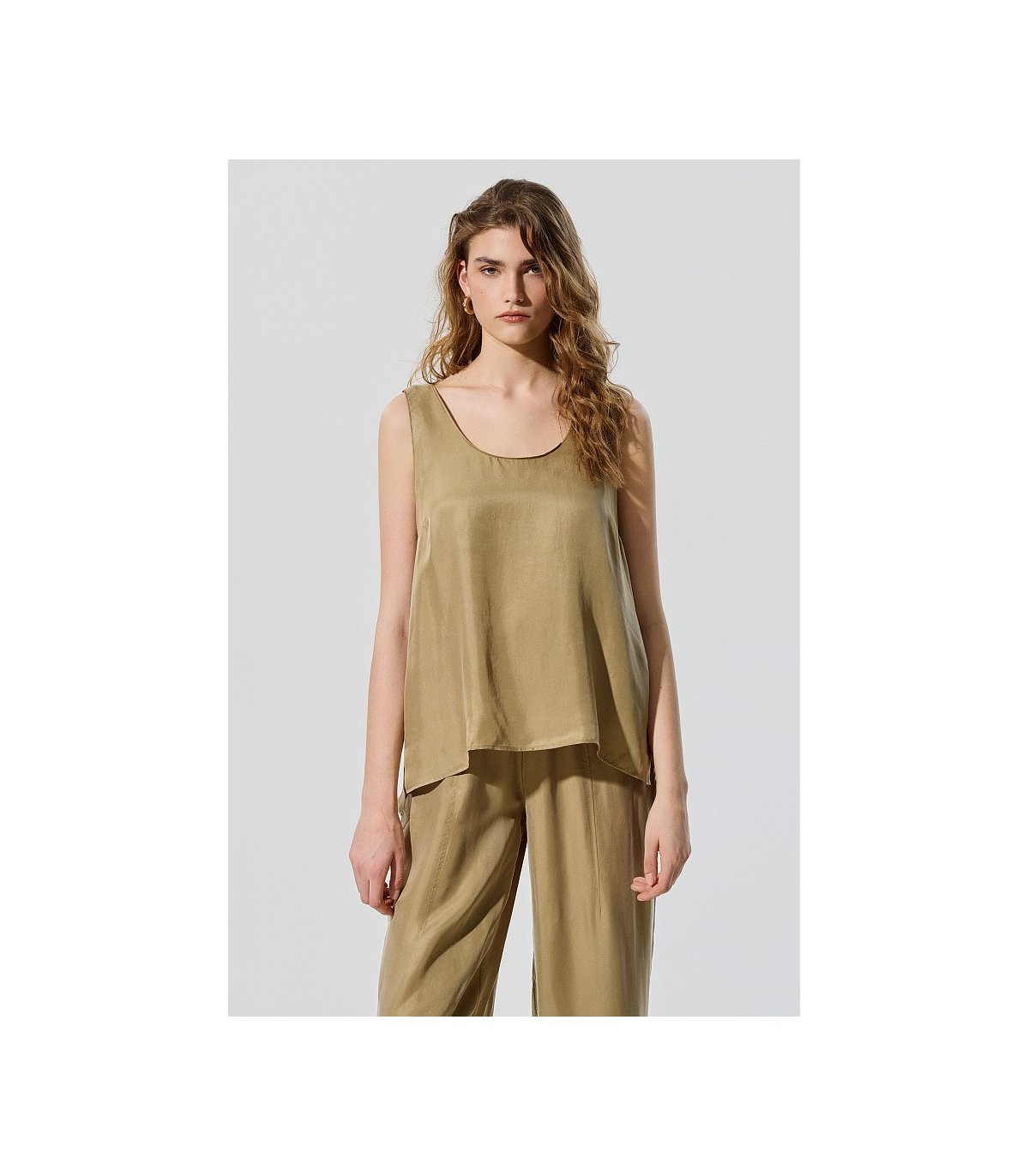 BSB Top kaki de tejido técnico