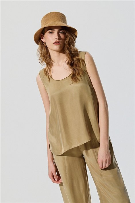 BSB Top kaki de tejido técnico