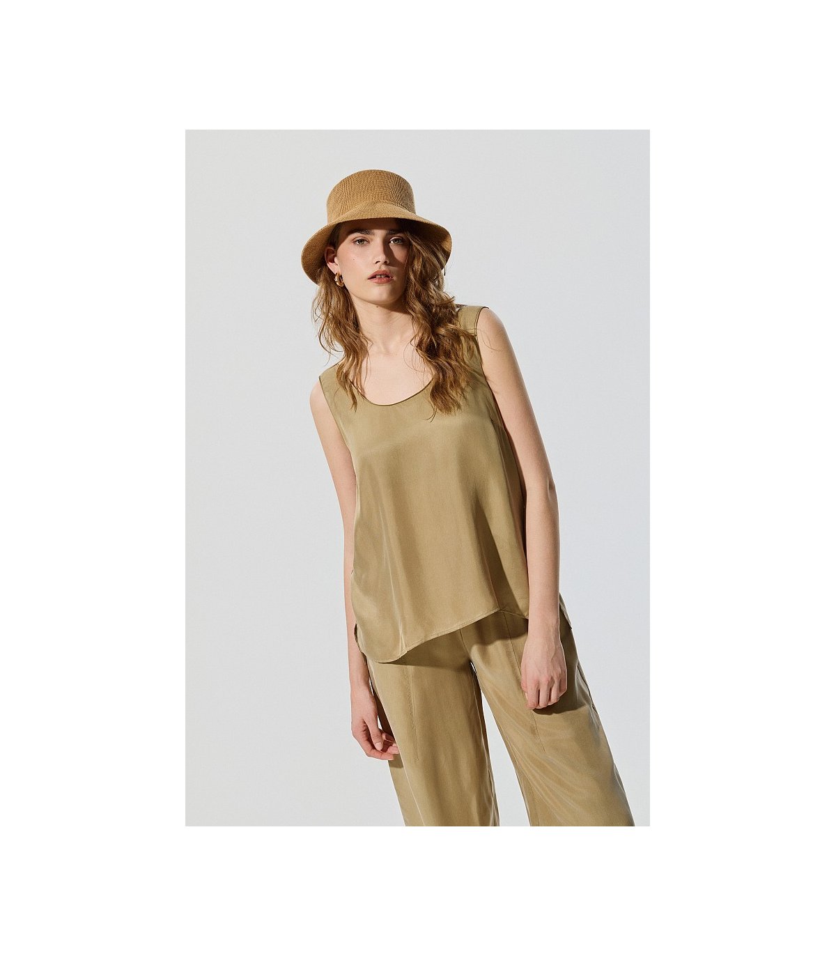 BSB Top kaki de tejido técnico