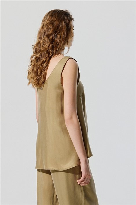 BSB Top kaki de tejido técnico