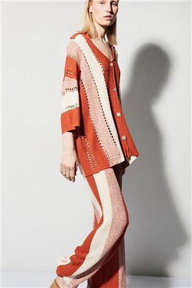 BSB Conjunto tejido de punto en tonos naranja