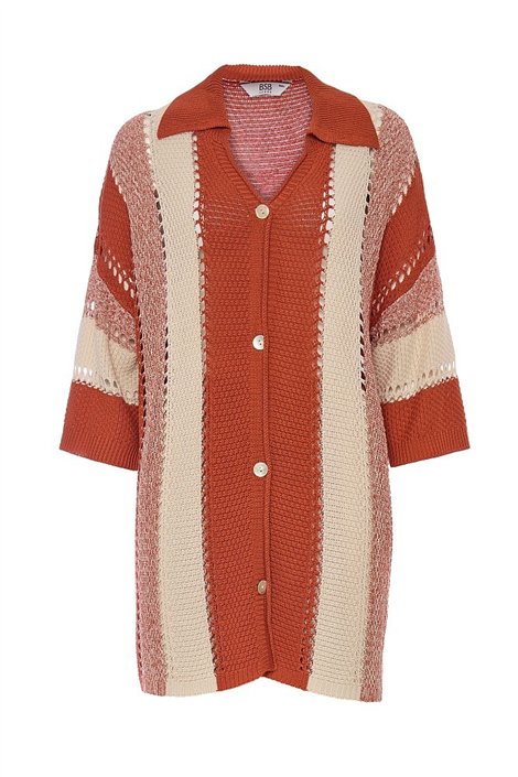 BSB Conjunto tejido de punto en tonos naranja