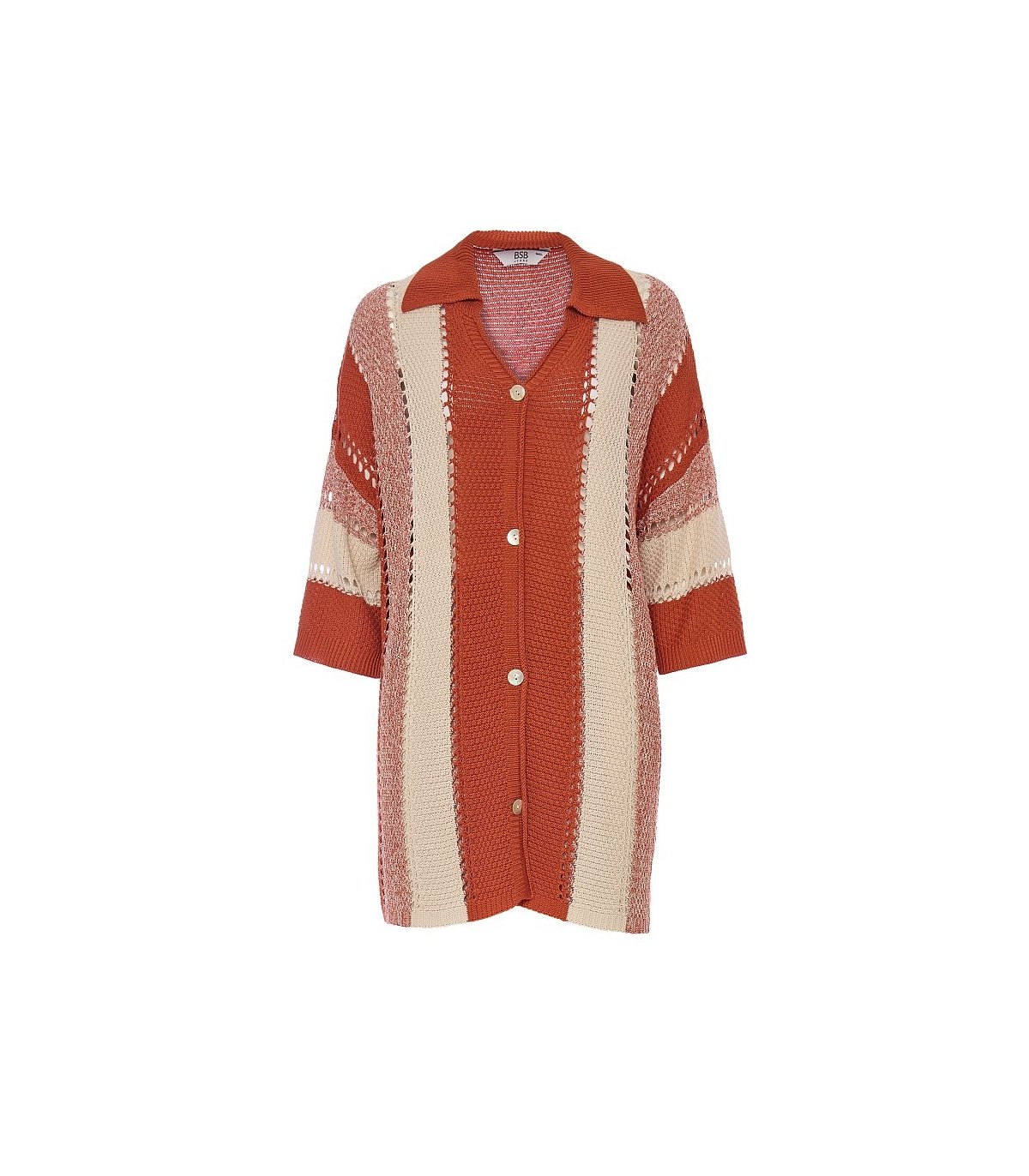 BSB Conjunto tejido de punto en tonos naranja