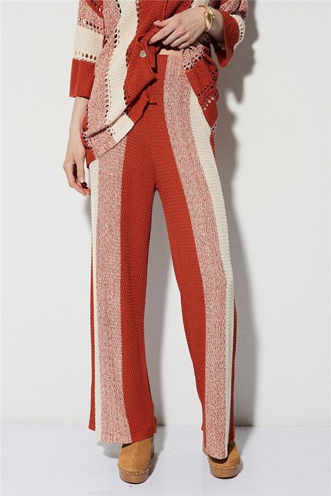 BSB Conjunto tejido de punto en tonos naranja