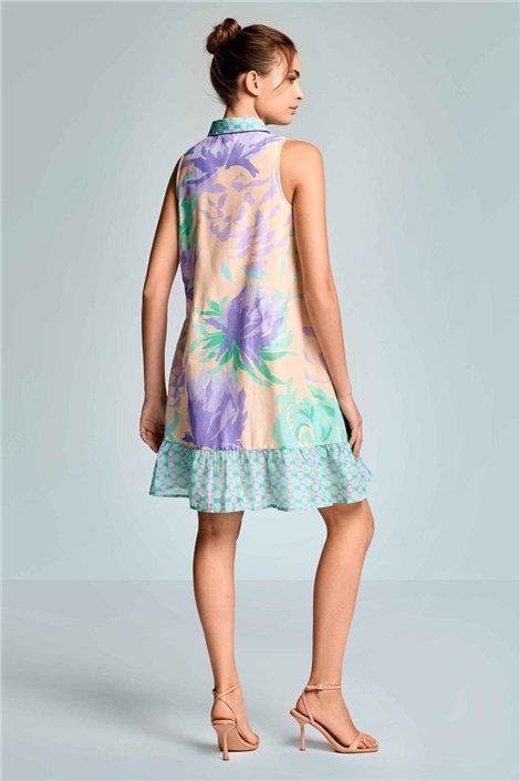 ICONIQUE Vestido corto Tabita con volantes