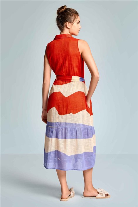 ICONIQUE Vestido camisero Mora con cinturón