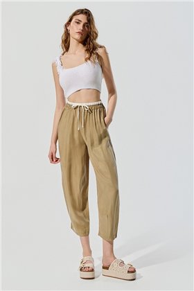 BSB Pantalon kaki de tejido técnico