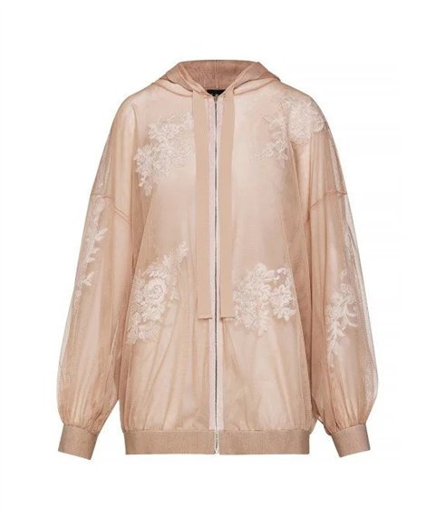 Acces Chaqueta transparente con detalles de encaje