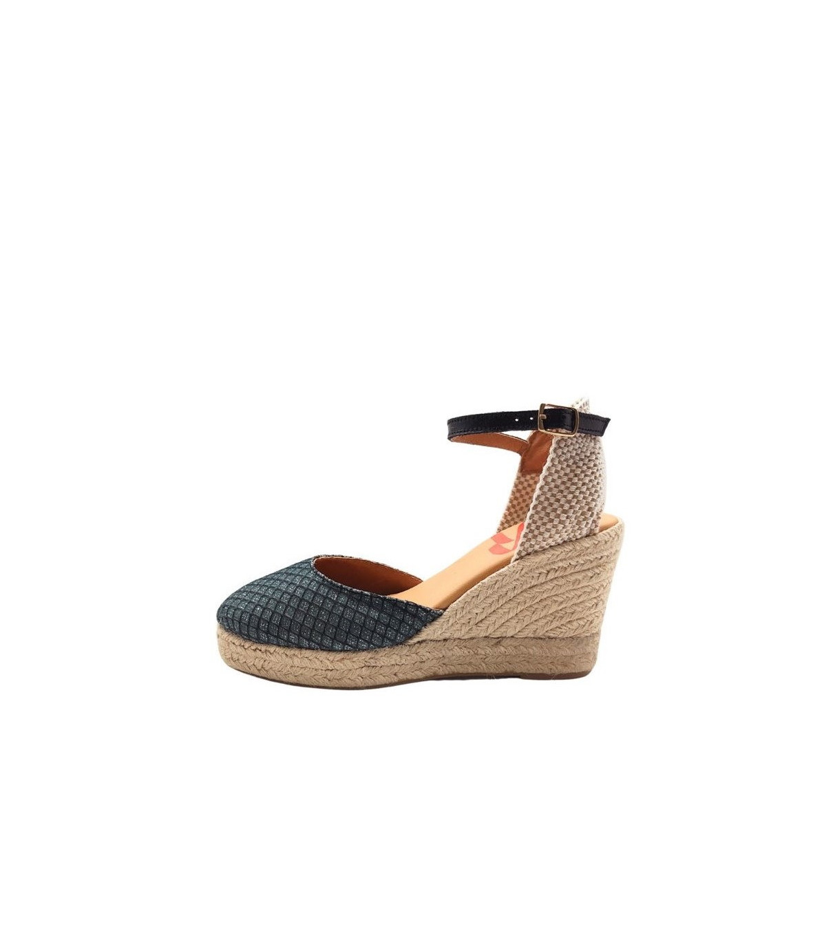 Vosso Moda Cuña en tejido glitter con hilada marino