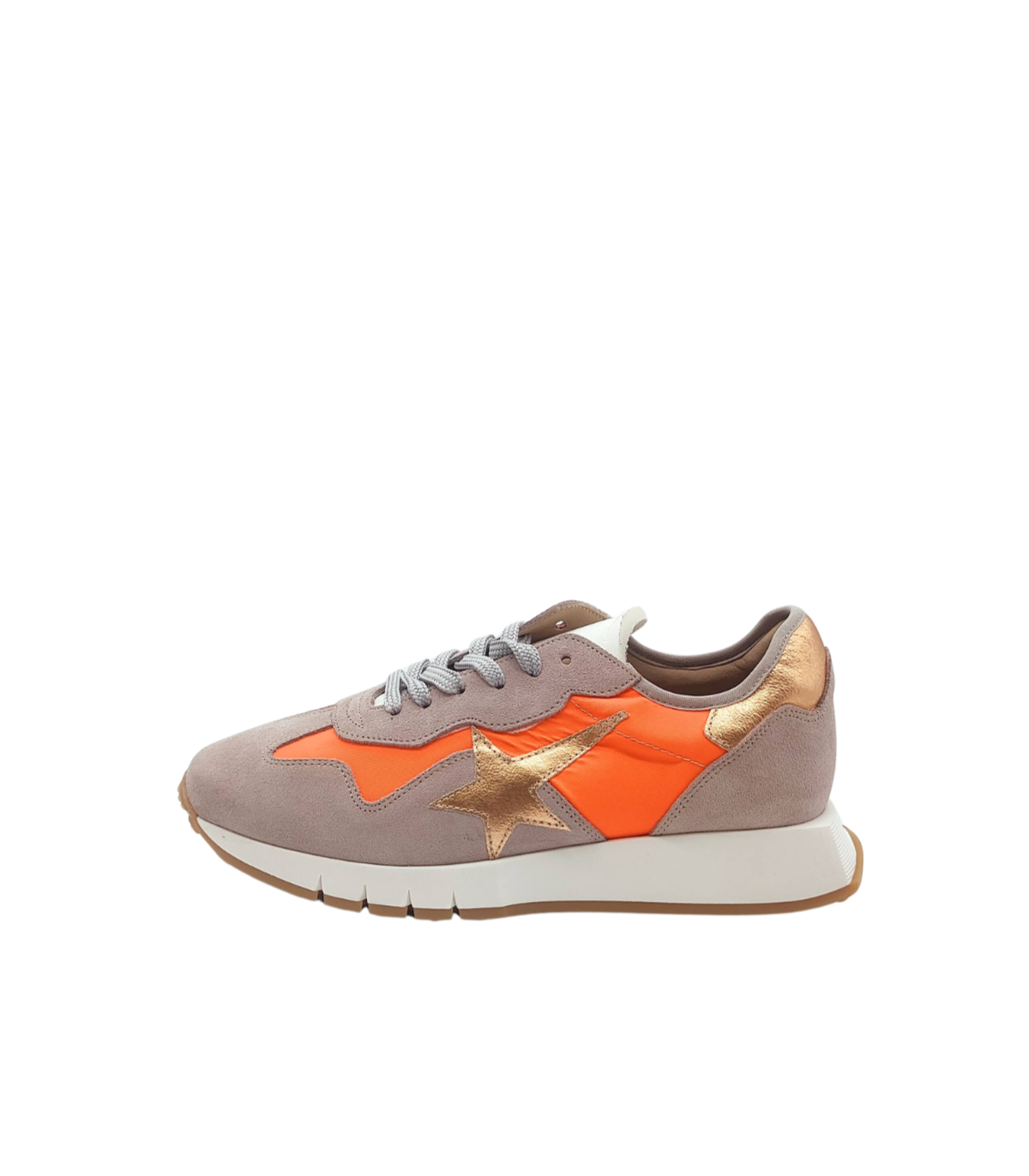 Vosso Moda Sneakers afelpada gris-naranja
