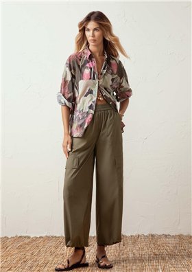 Markup Woman Pantalón cargo verde militar