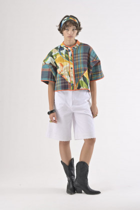 Orfeo Chaqueta multicolor de manga murciélago