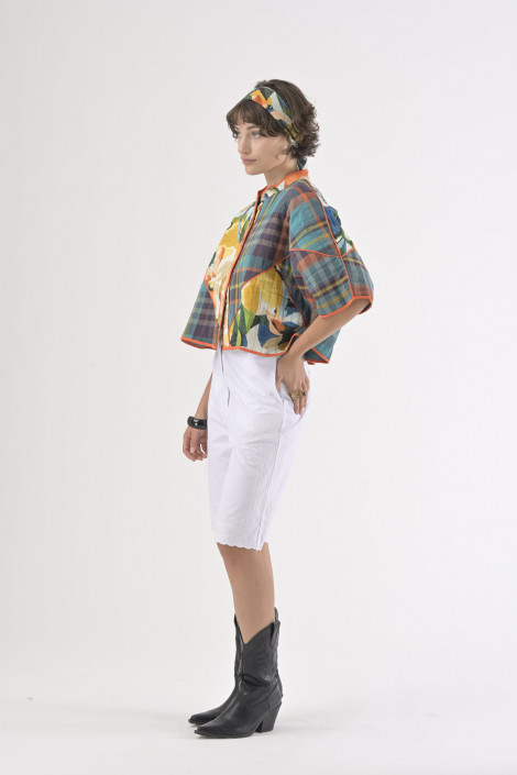 Orfeo Chaqueta multicolor de manga murciélago