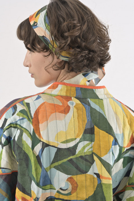 Orfeo Chaqueta multicolor de manga murciélago