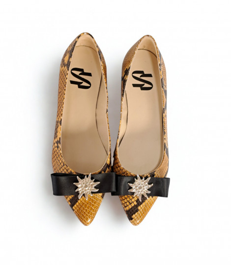 Vosso Moda Manoletina print serpiente con detalle estrella