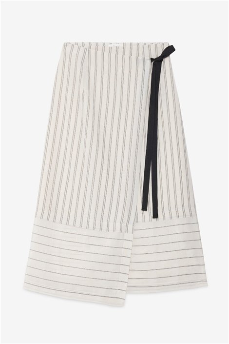 Otto d ame Falda midi de rayas envolvente