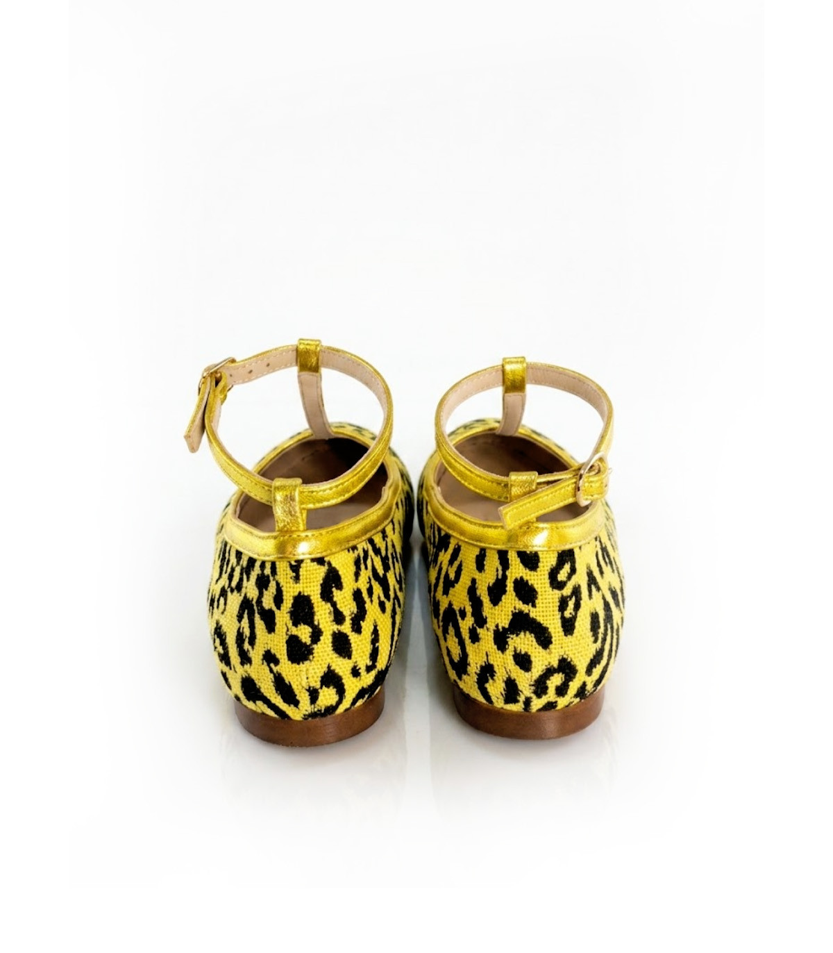 Vosso Moda Manoletina metal amarillo estampado