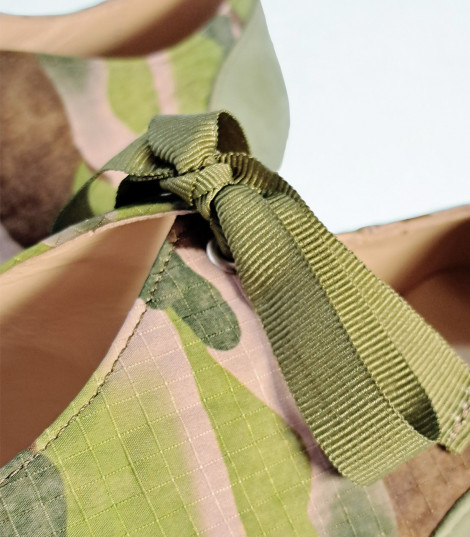Vosso Moda Manoletina verde estampada con lazada