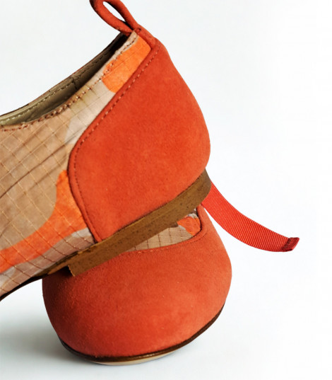 Vosso Moda Manoletina coral estampado con lazada