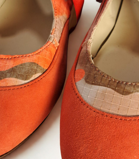 Vosso Moda Manoletina coral estampado con lazada