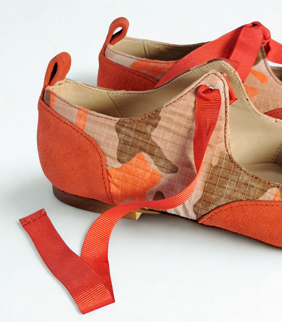 Vosso Moda Manoletina coral estampado con lazada