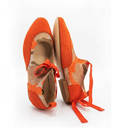 Vosso Moda Manoletina coral estampado con lazada